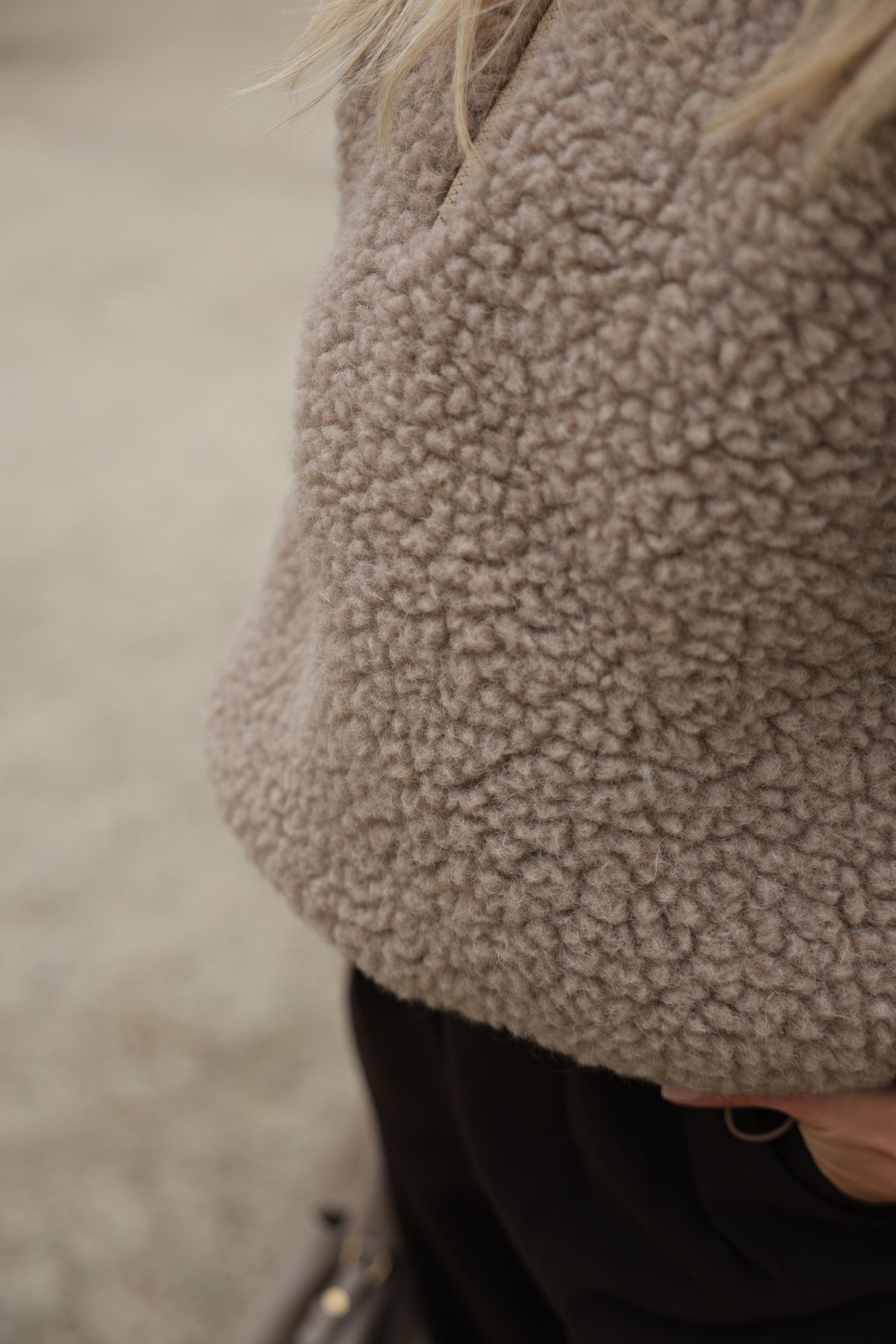 Bluza Huggy, polar merino Beige