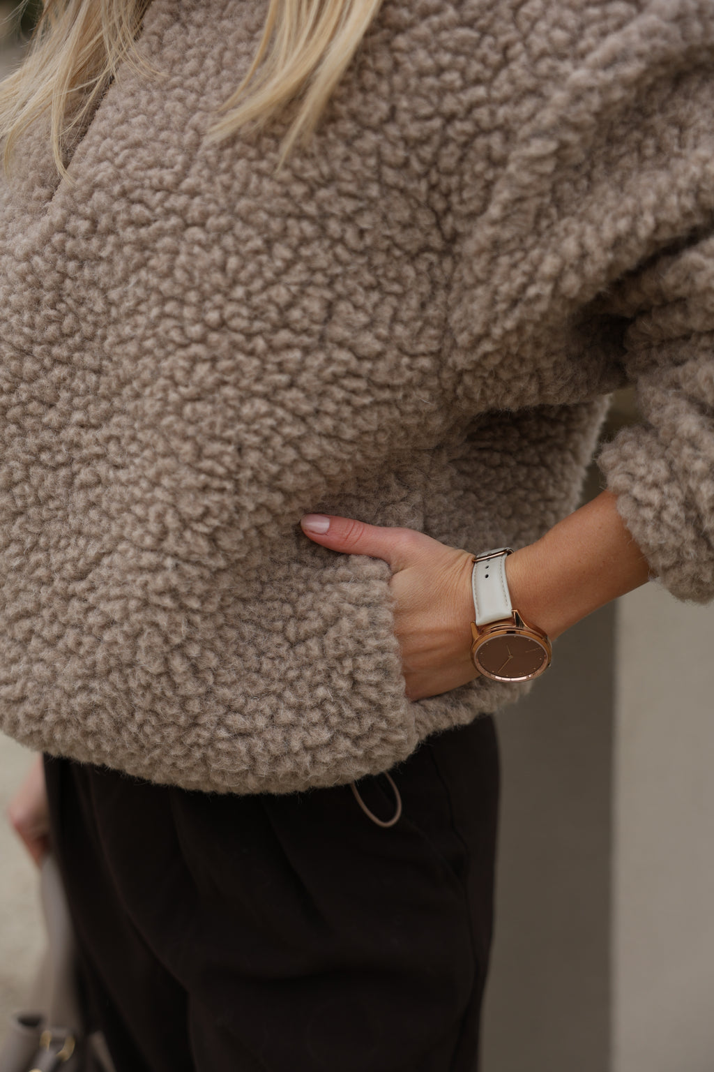 Bluza Huggy, polar merino Beige