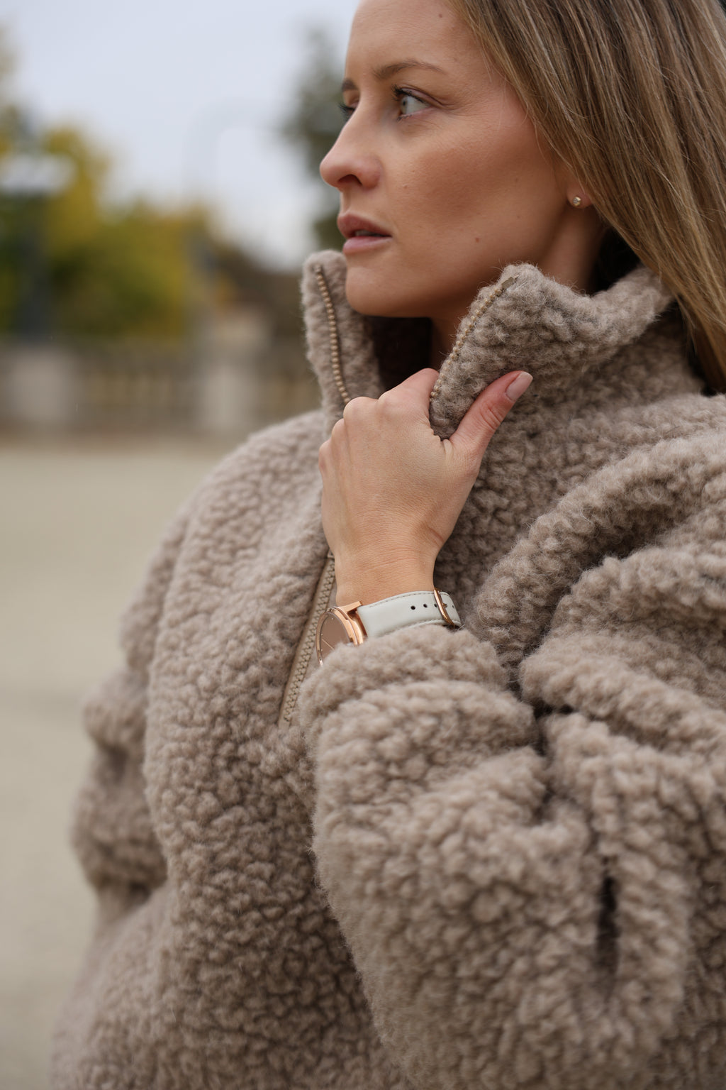 Bluza Huggy, polar merino Beige