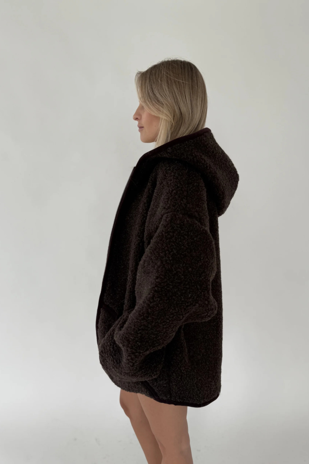 Kurtka merino TEDDY, chocolate