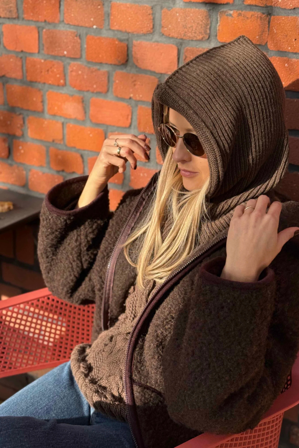 Balaclava merino, chocolate