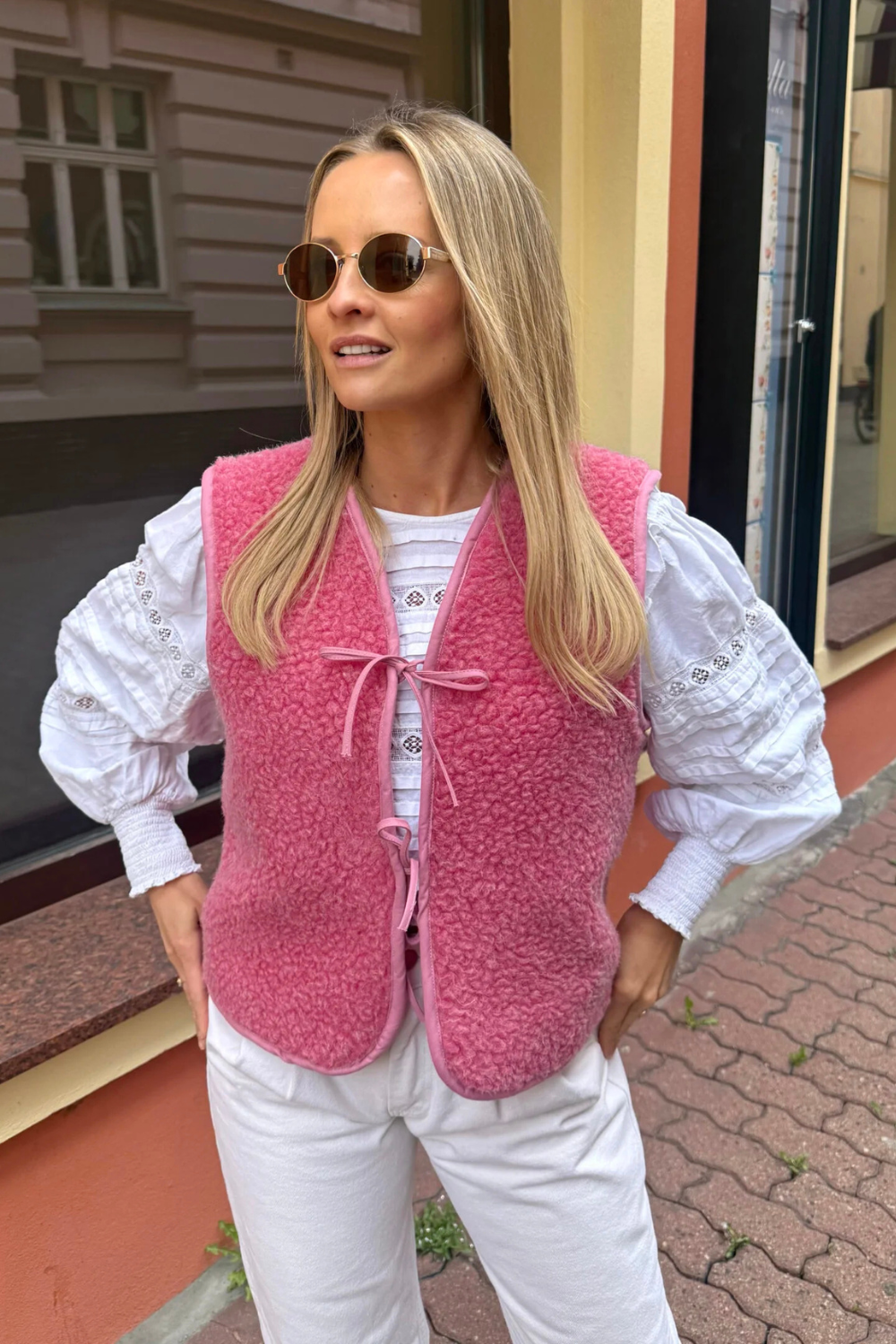 Kamizelka merino LILLY, candy