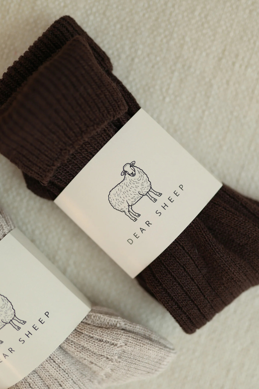 Grube skarpety merino, chocolate