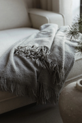 Koc wełna BOUCLE, grey