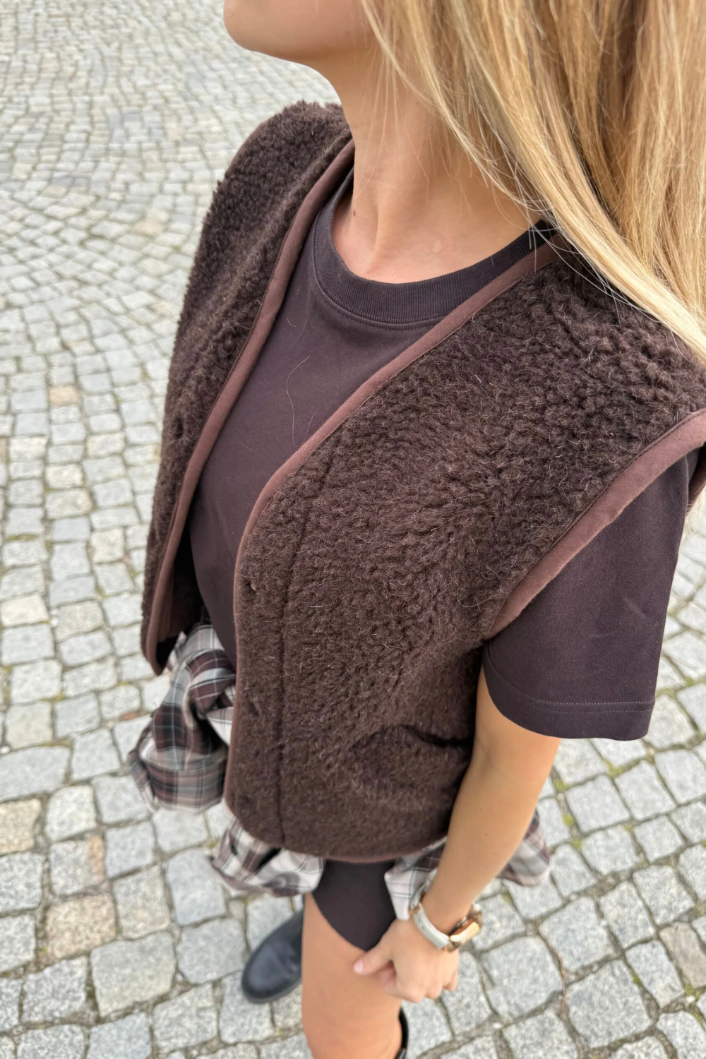 Kamizelka merino FLOW, chocolate