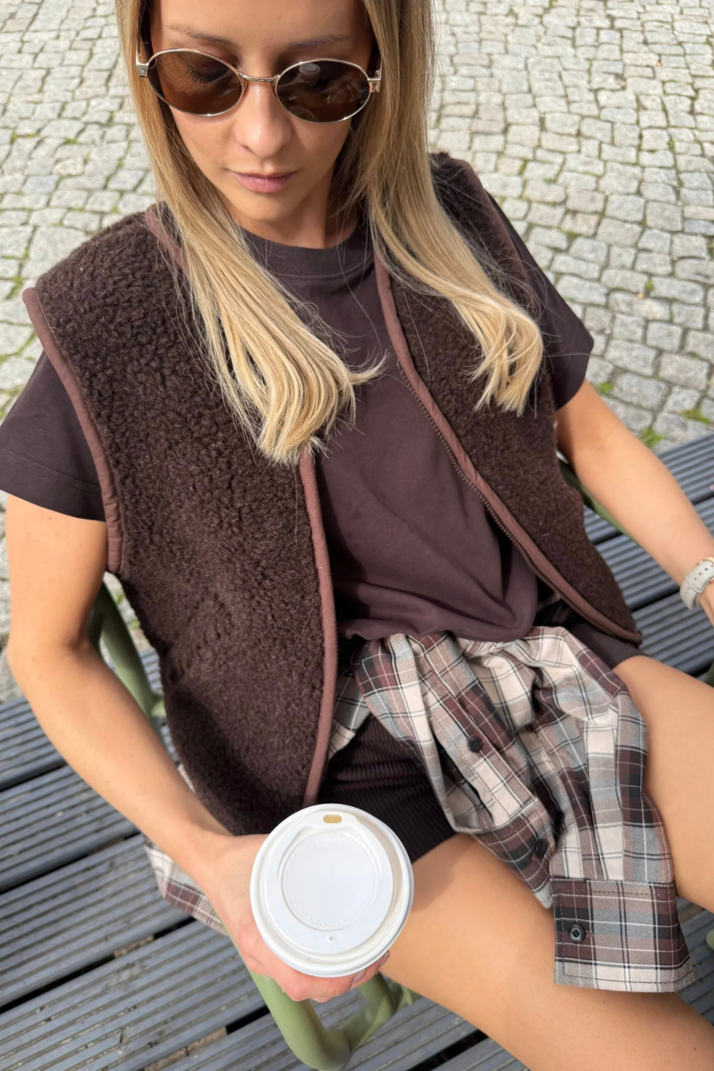 Kamizelka merino MOVE, chocolate