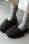 Kapcie wsuwane merino, black