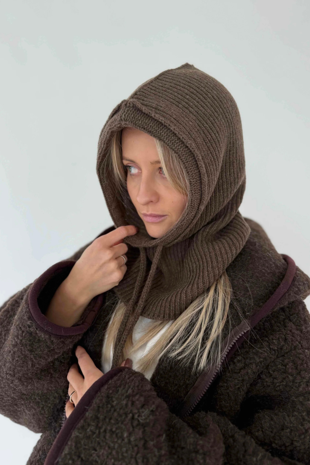 Balaclava merino, chocolate