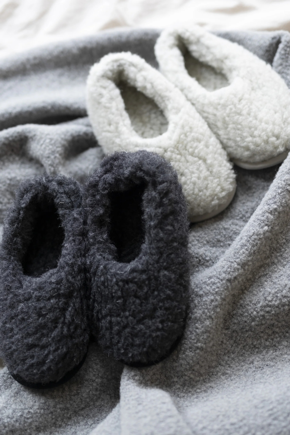 Kapcie pełne merino, grey