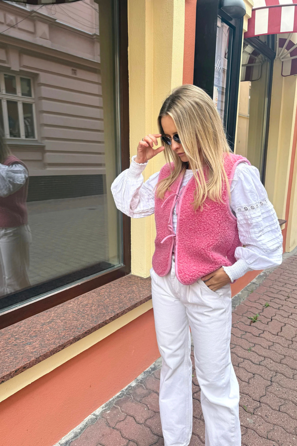 Kamizelka merino LILLY, candy