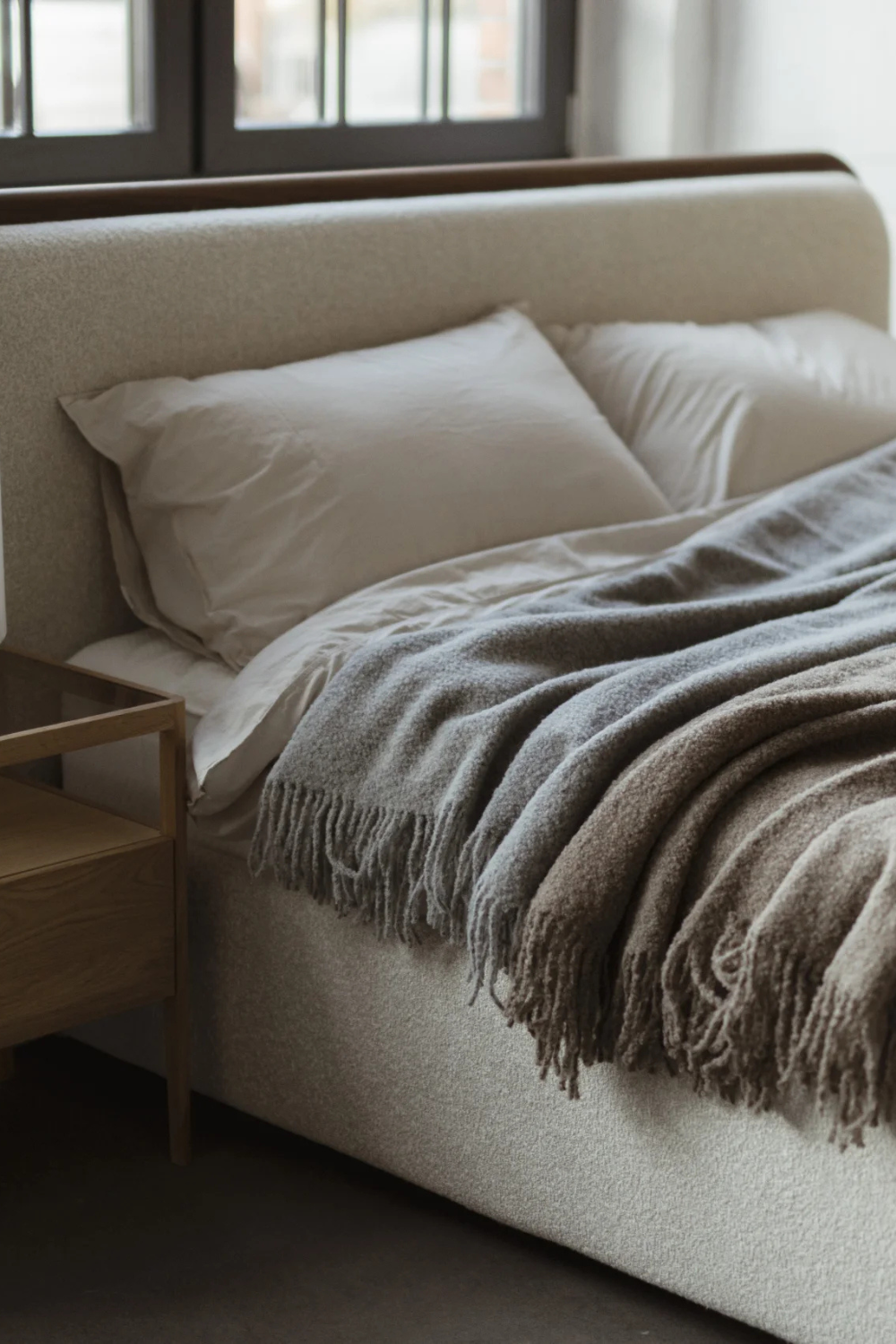 Koc wełna BOUCLE, grey