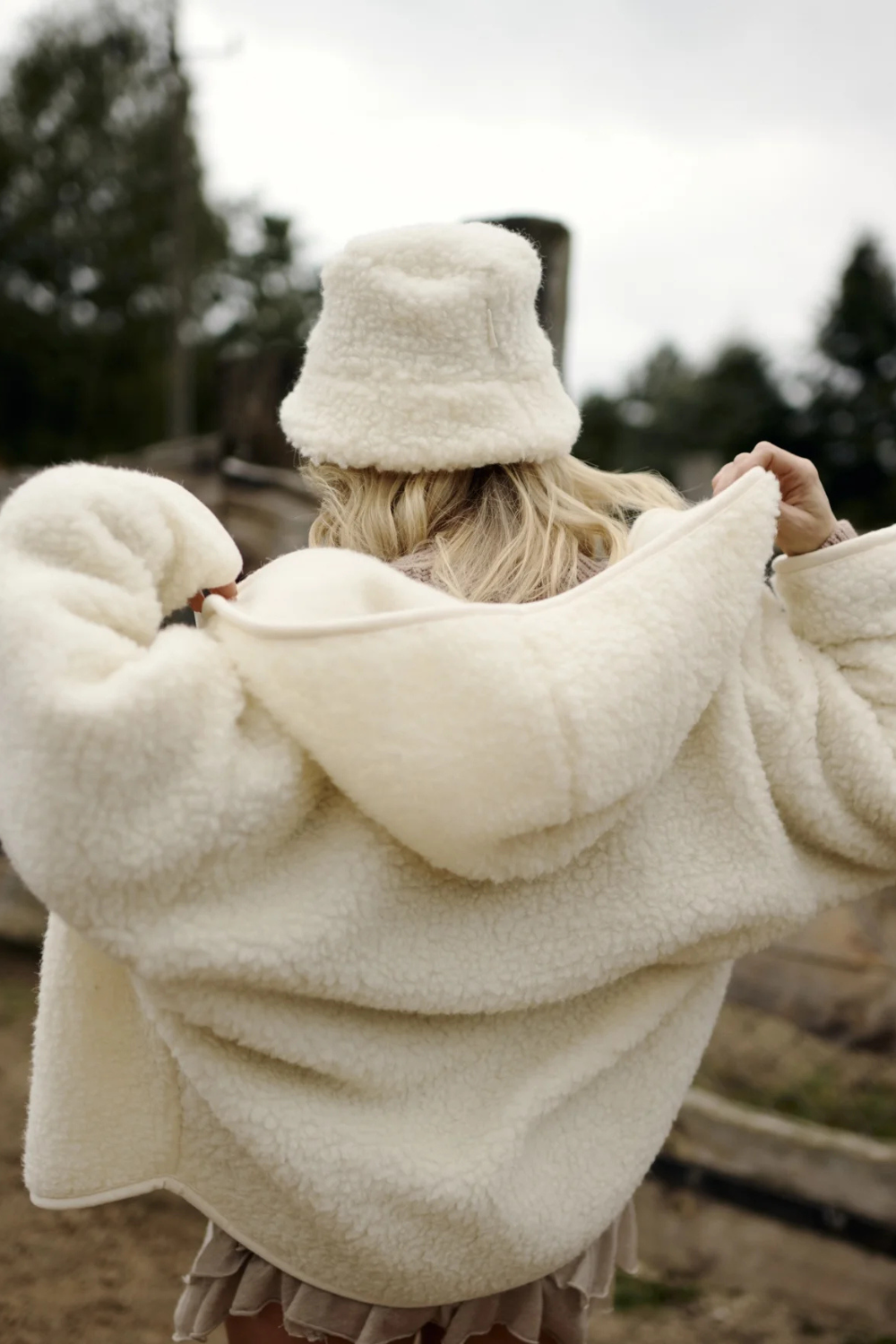 Kurtka/ bluza merino TEDDY, natural