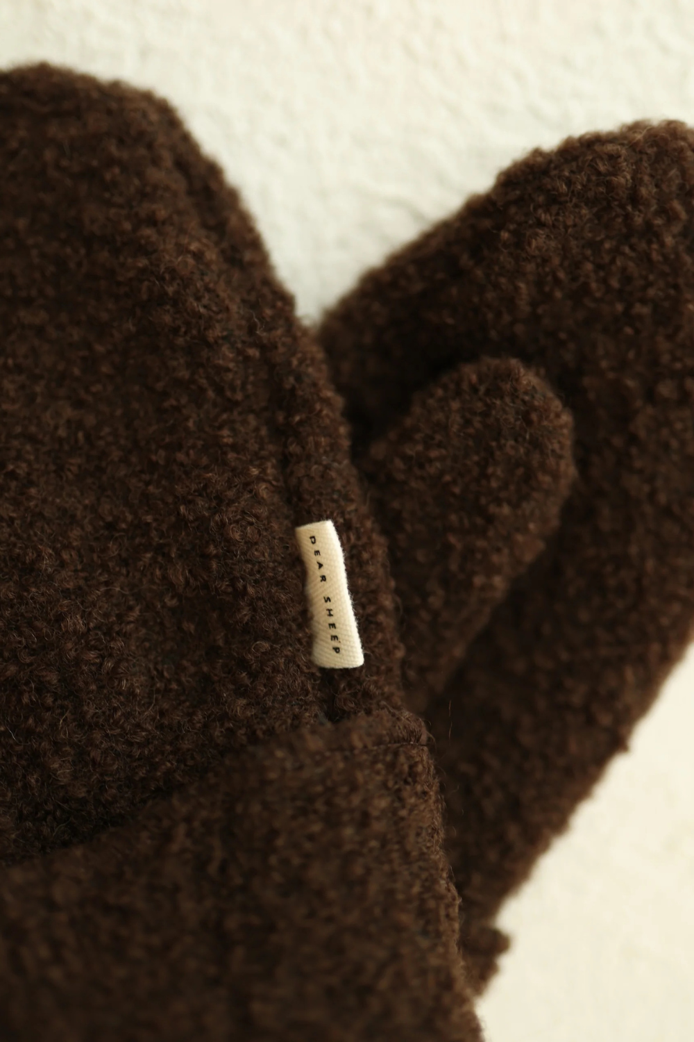 Rękawiczki z jednym palcem merino, chocolate