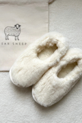 Kapcie pełne merino PREMIUM, creamy