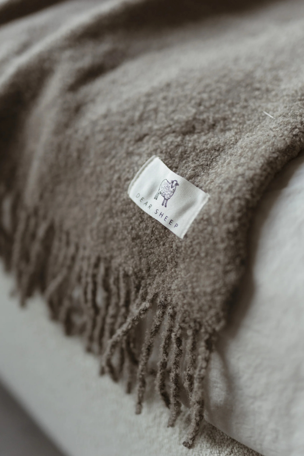 Koc wełna BOUCLE, beige