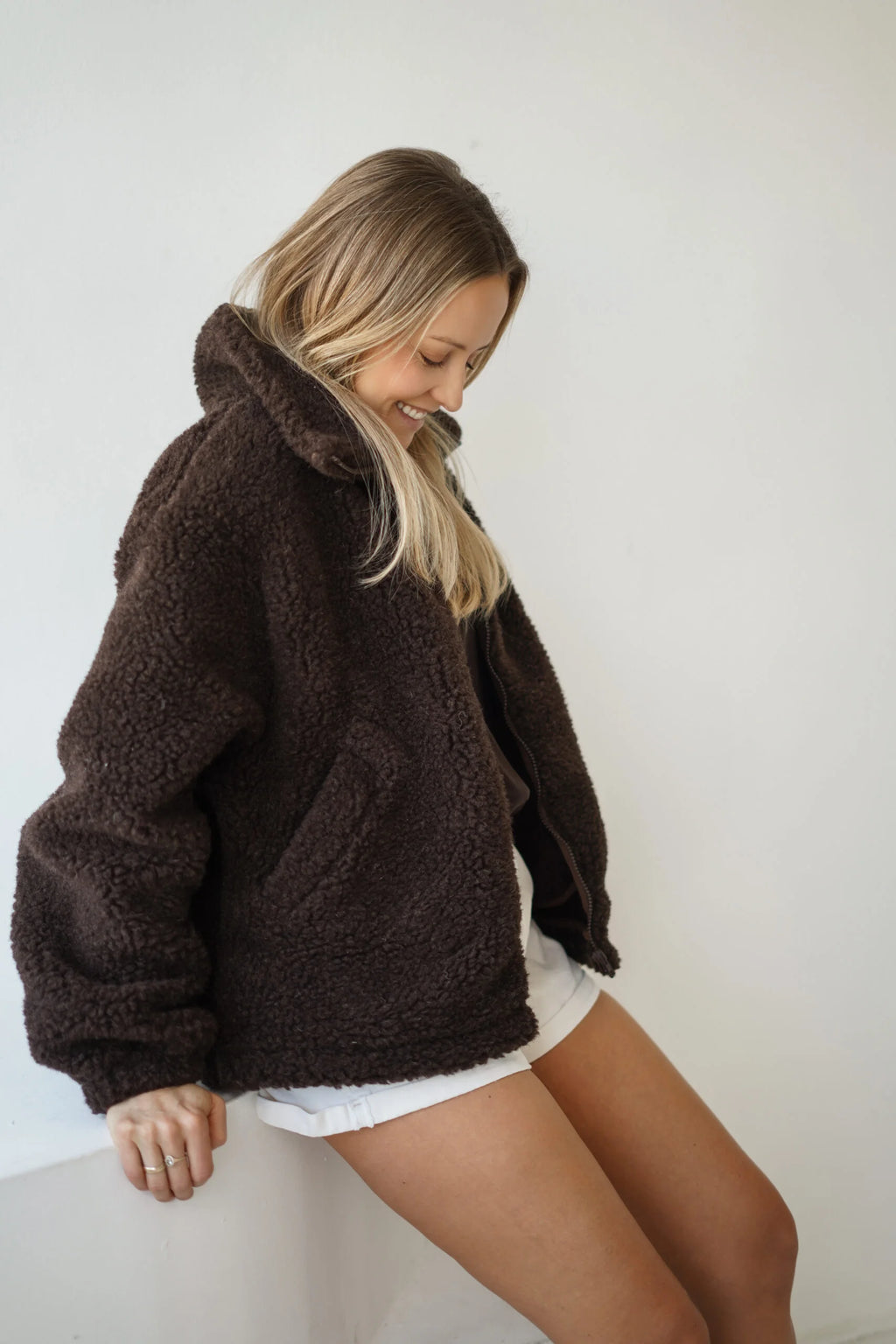 Bluza/kurtka merino NEW YORK, chocolate