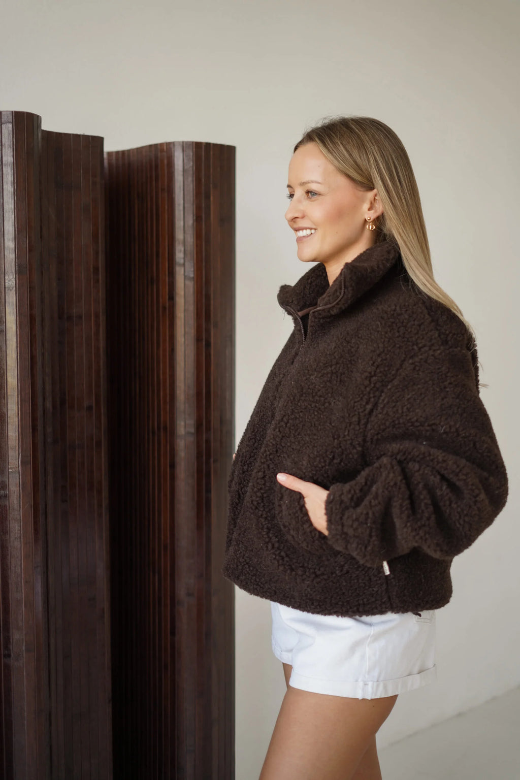 Bluza/kurtka merino NEW YORK, chocolate