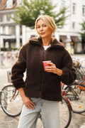 Bluza/kurtka merino NEW YORK, chocolate