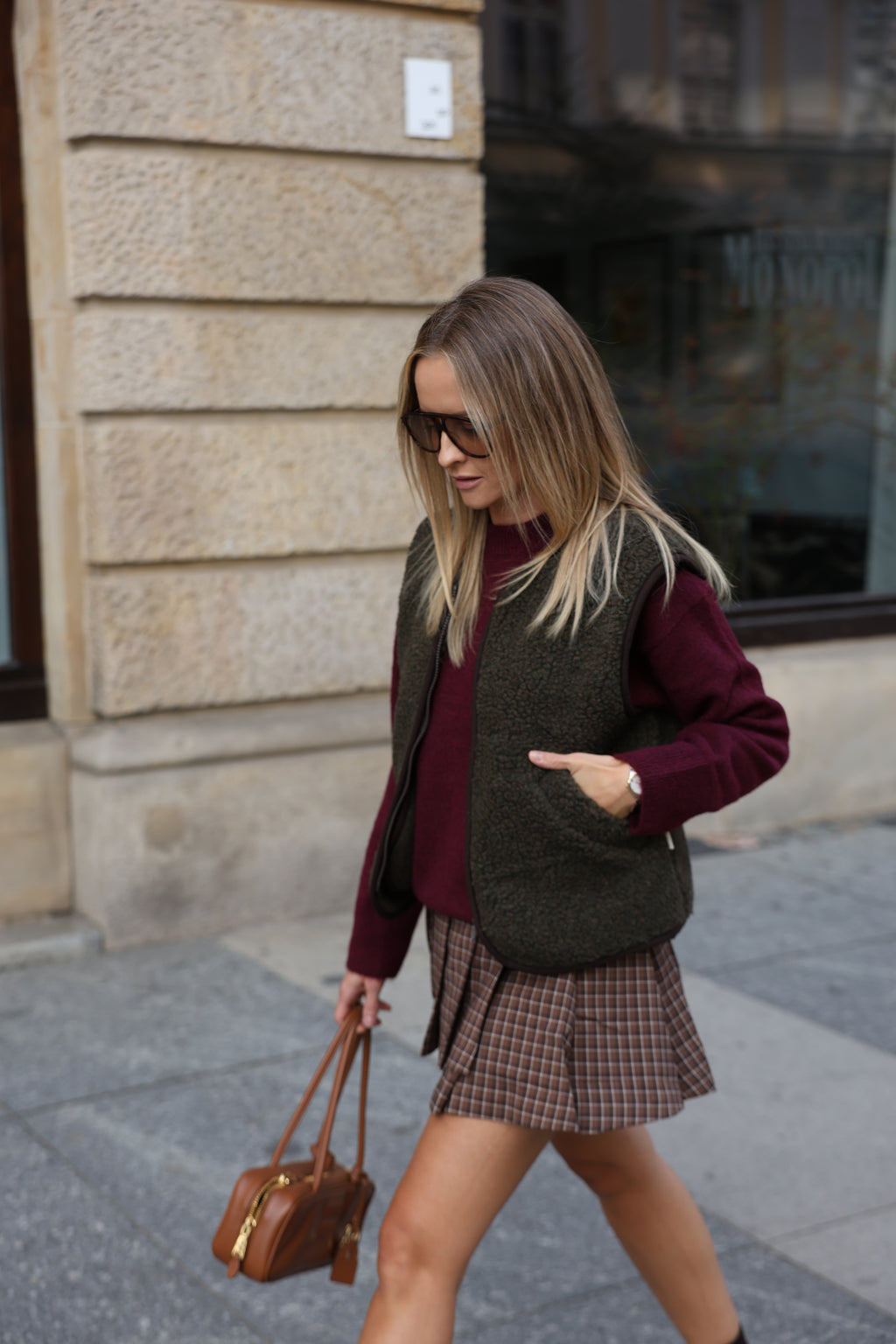 Kamizelka merino MOVE,  OLIVE