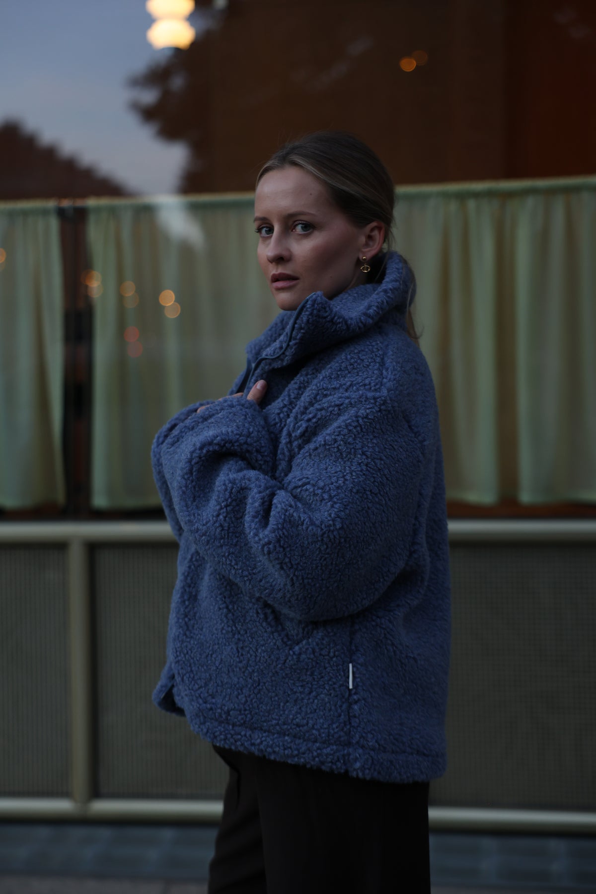 Kurtka merino NEW YORK, BLUE