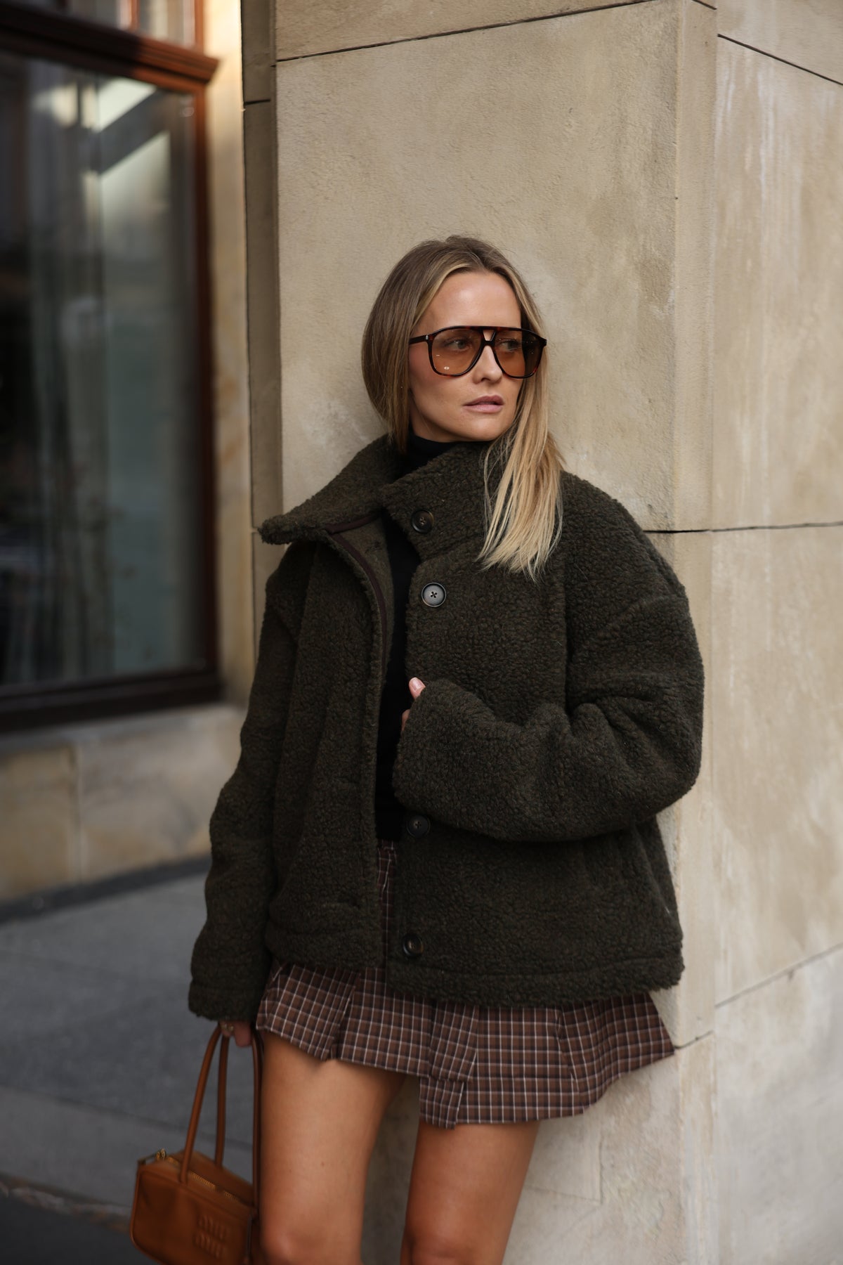 Kurtka merino STUDIO, OLIVE
