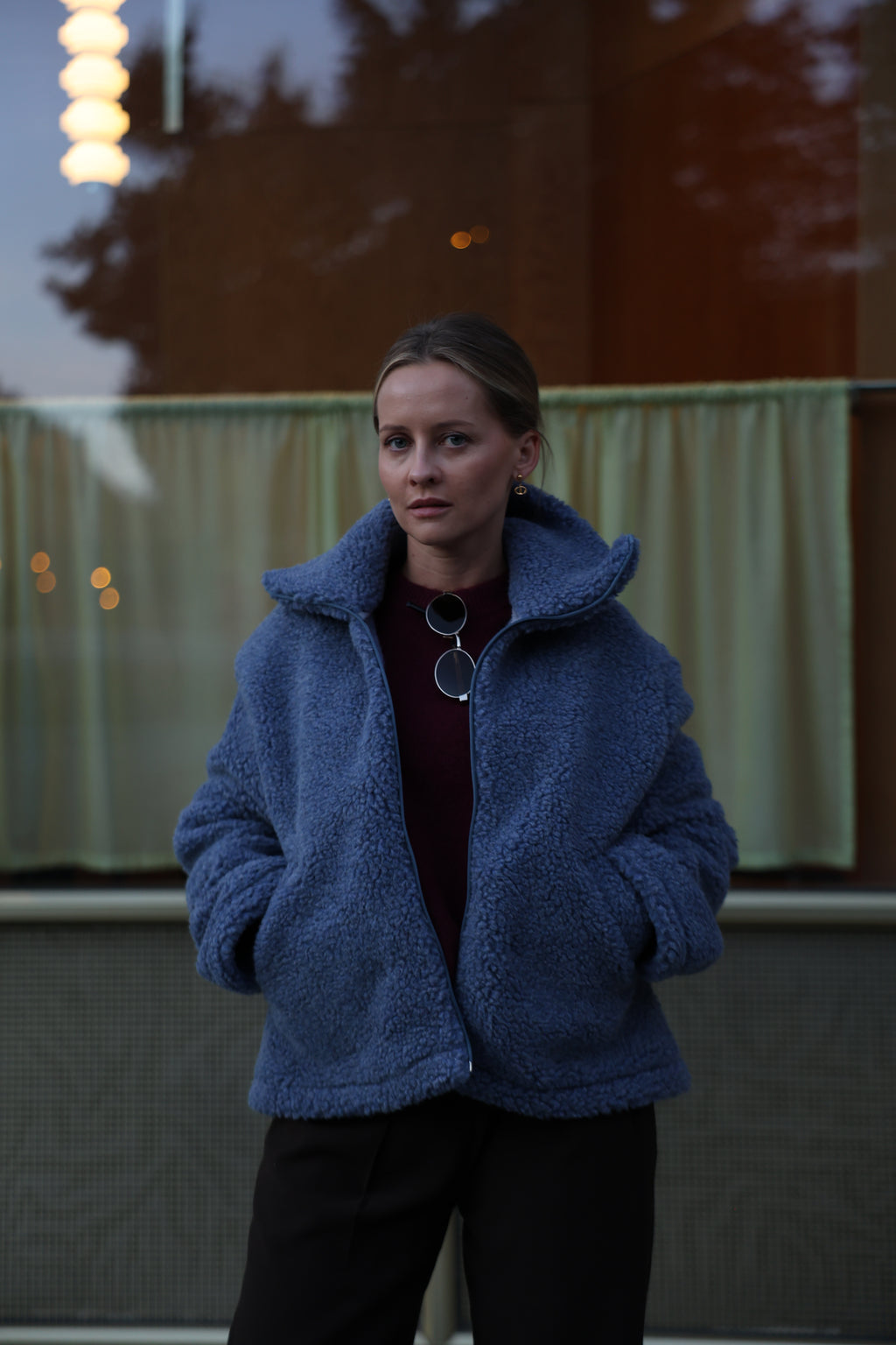 Kurtka merino NEW YORK, BLUE
