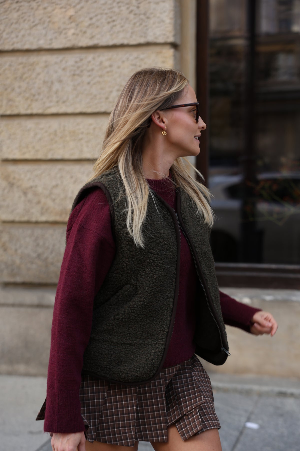 Kamizelka merino MOVE,  OLIVE