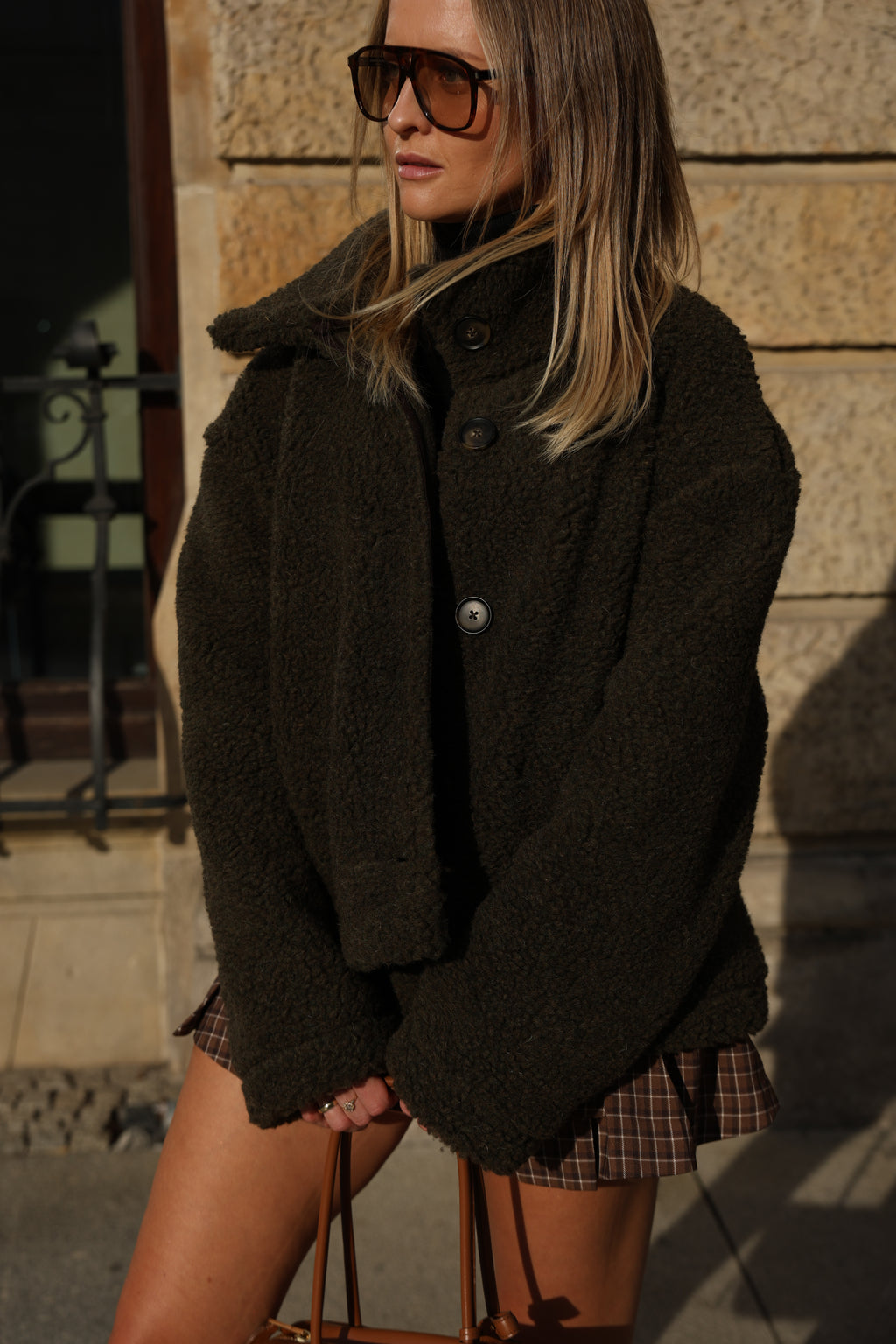Kurtka merino STUDIO, OLIVE