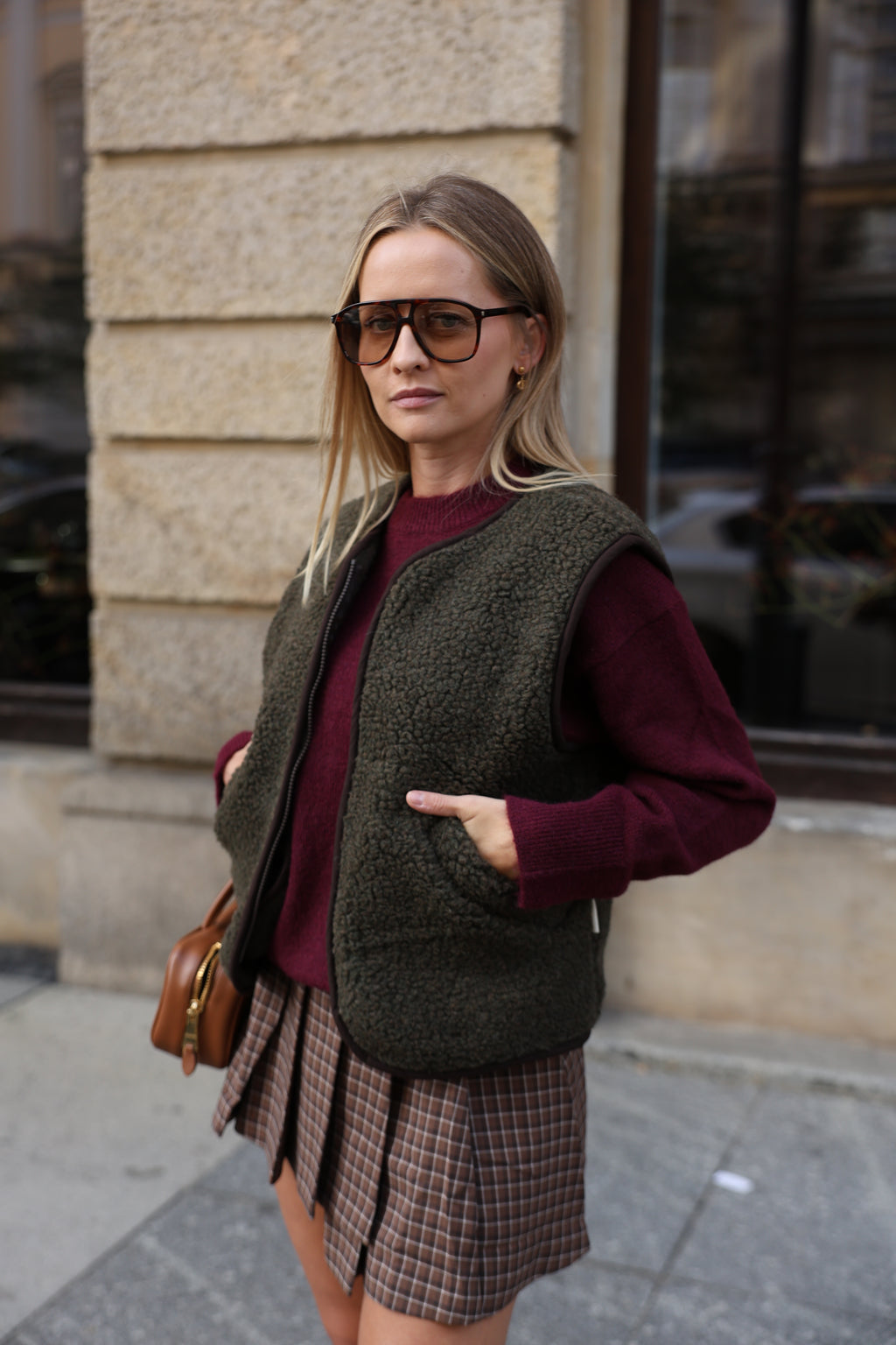 Kamizelka merino MOVE,  OLIVE