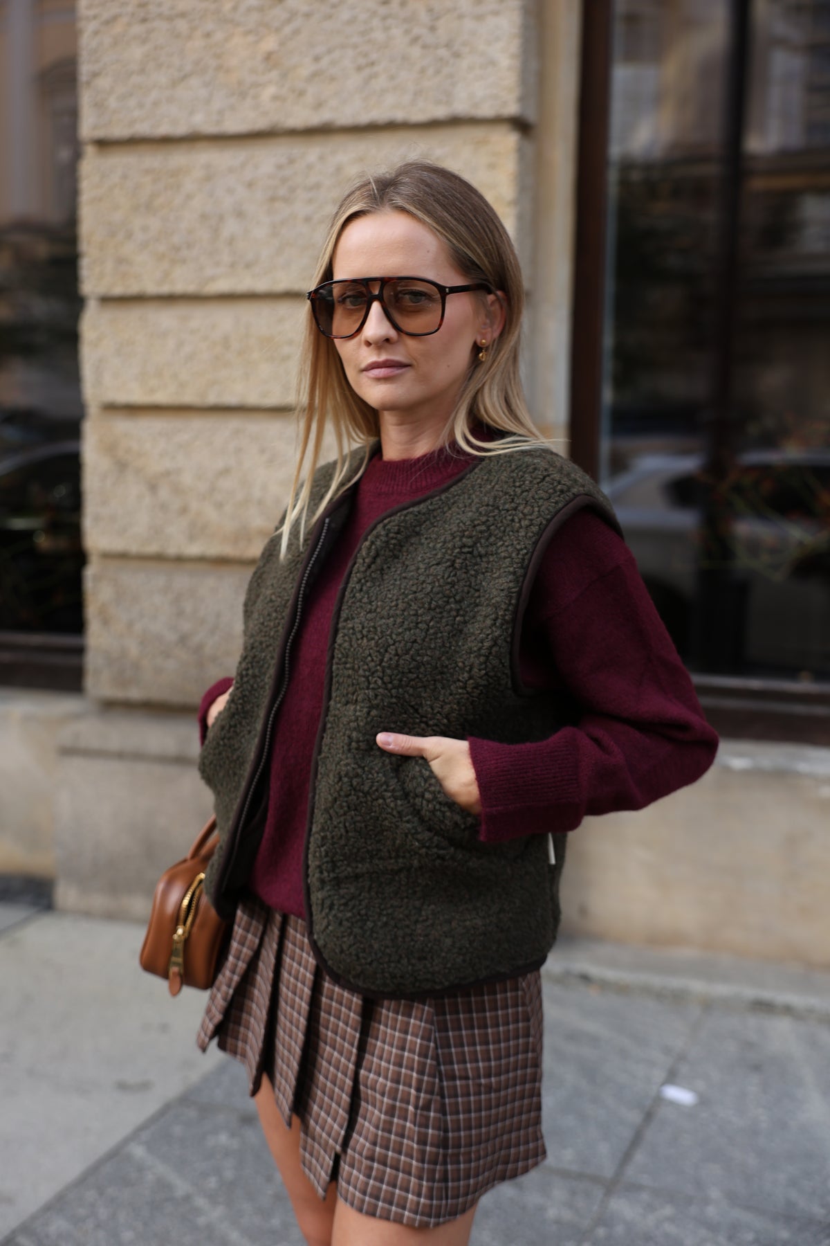 Kamizelka merino MOVE,  OLIVE