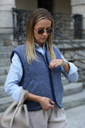 Kamizelka merino MOVE, BLUE
