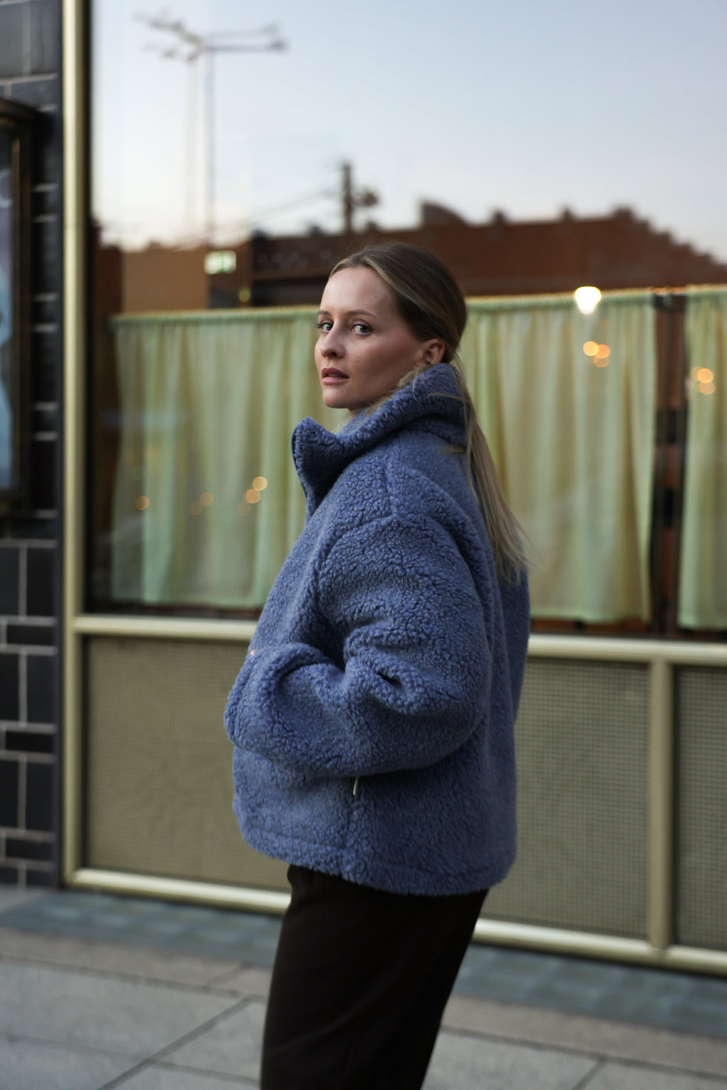 Kurtka merino NEW YORK, BLUE