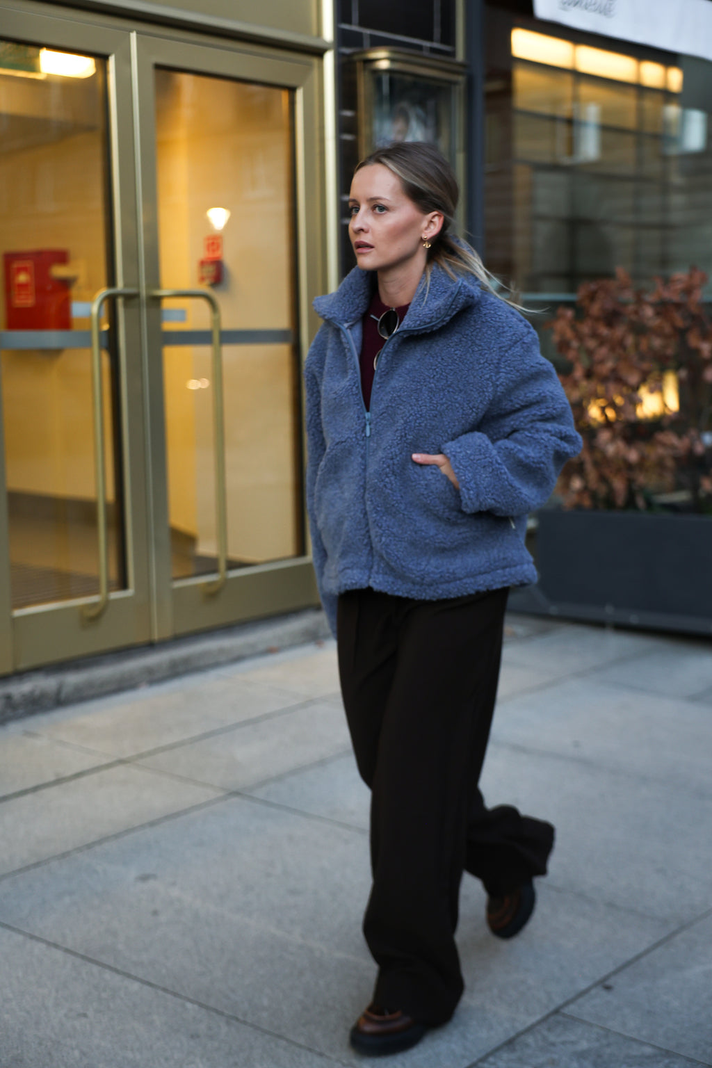 Kurtka merino NEW YORK, BLUE