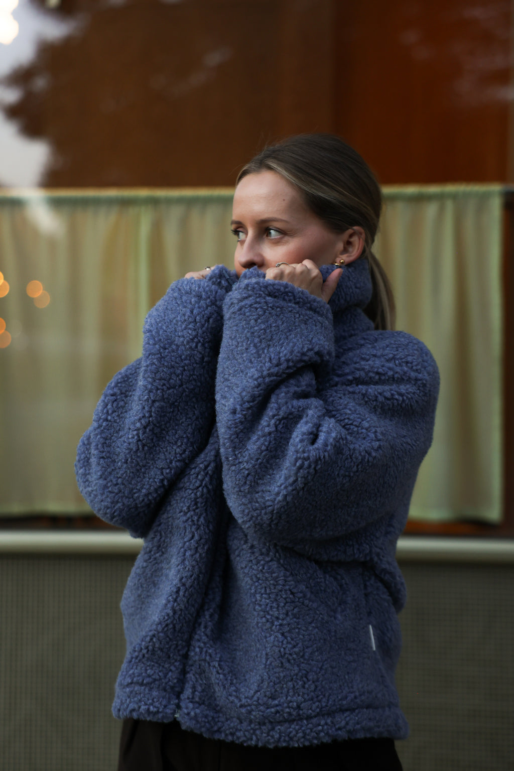 Kurtka merino NEW YORK, BLUE