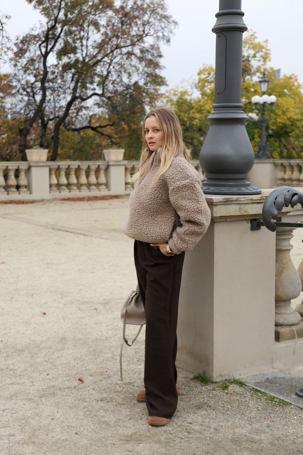 Bluza Huggy, polar merino Beige