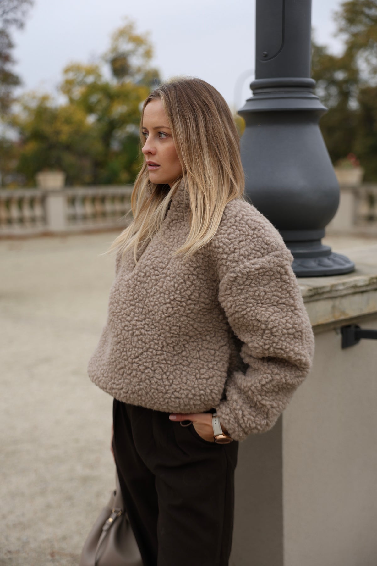 Bluza Huggy, polar merino Beige