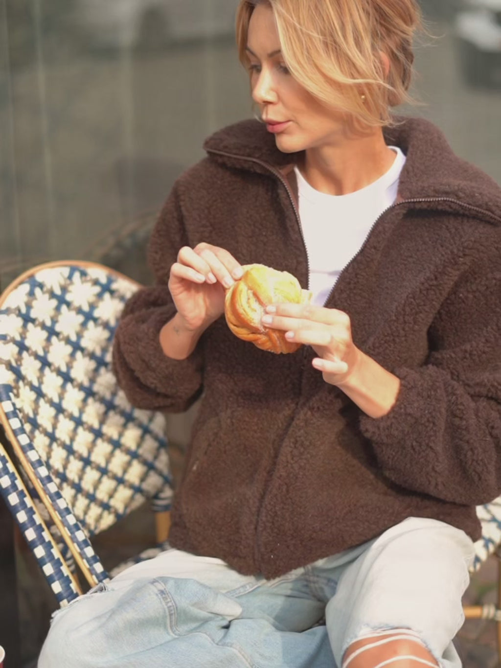 Bluza/kurtka merino NEW YORK, chocolate